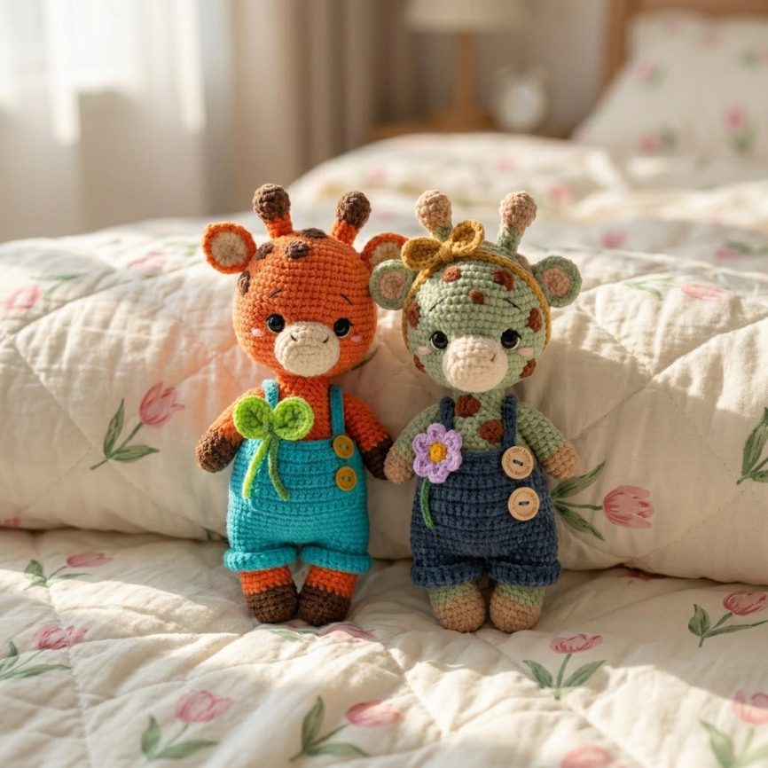Cute Giraffe Crochet Pattern 🦒 Plush Amigurumi PDF (Beginner-Friendly)