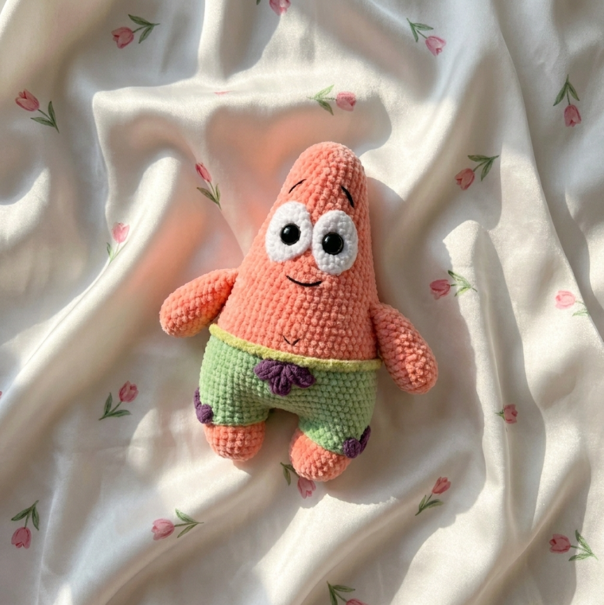 Pink Starfish Crochet Pattern ⭐ No-Sew Ocean Amigurumi PDF Tutorial