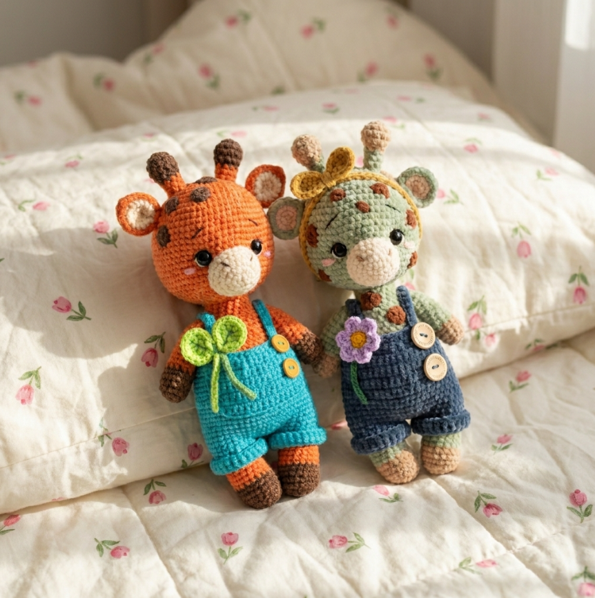 Cute Giraffe Crochet Pattern 🦒 Plush Amigurumi PDF (Beginner-Friendly)