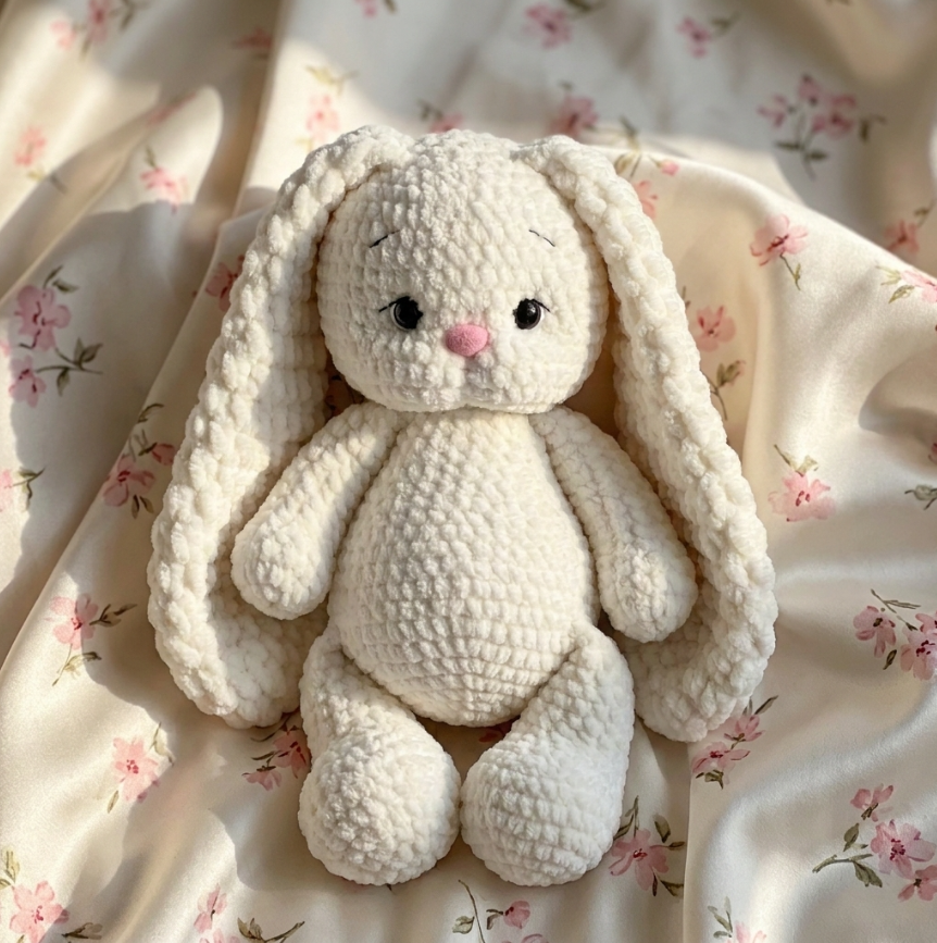 Bunny Crochet Pattern 🐰 Plush Amigurumi Rabbit PDF (Easy & Adorable)