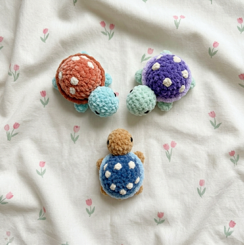 Mini Turtle Crochet Pattern 🐢 No-Sew Amigurumi PDF (Cute Ocean Plush)