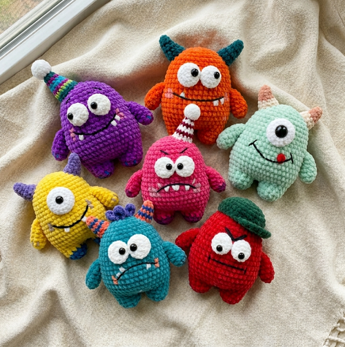 Mini Monster Amigurumi Crochet Pattern