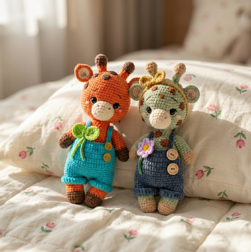 Cute Giraffe Crochet Pattern 🦒 Plush Amigurumi PDF (Beginner-Friendly)