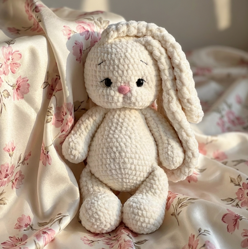 Bunny Crochet Pattern 🐰 Plush Amigurumi Rabbit PDF (Easy & Adorable)