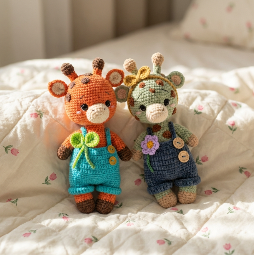 Cute Giraffe Crochet Pattern 🦒 Plush Amigurumi PDF (Beginner-Friendly)