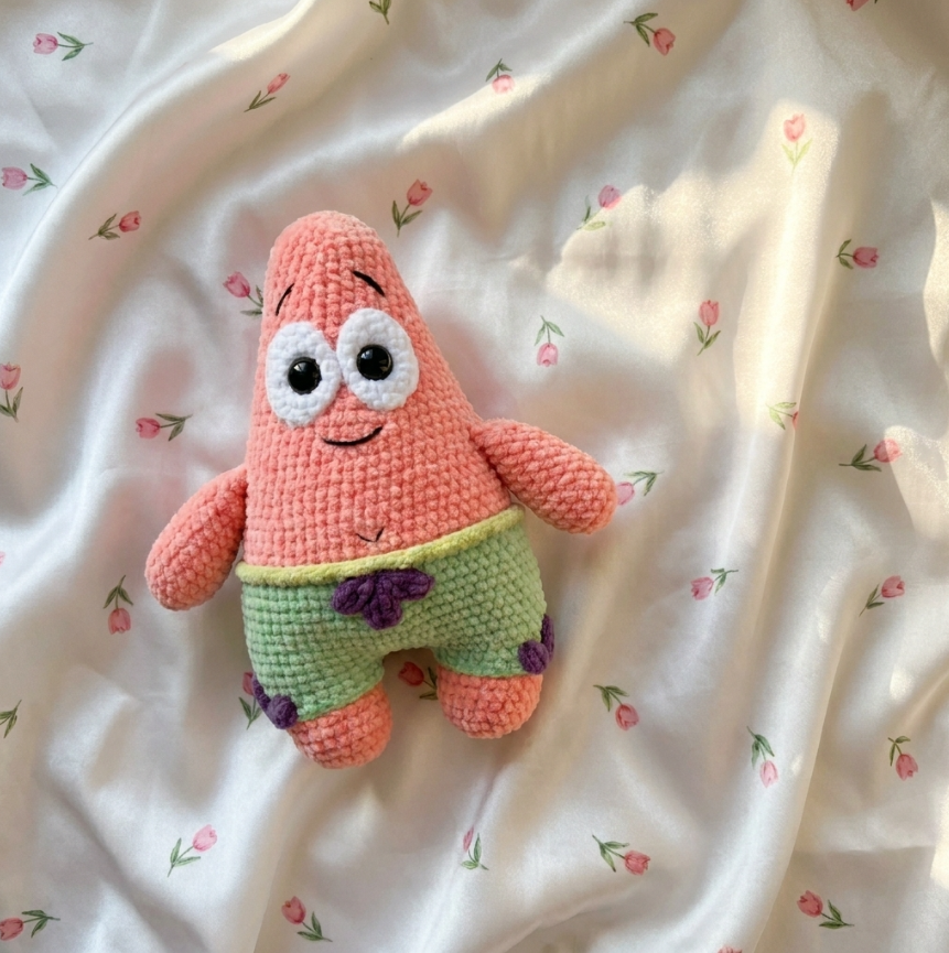 Pink Starfish Crochet Pattern ⭐ No-Sew Ocean Amigurumi PDF Tutorial
