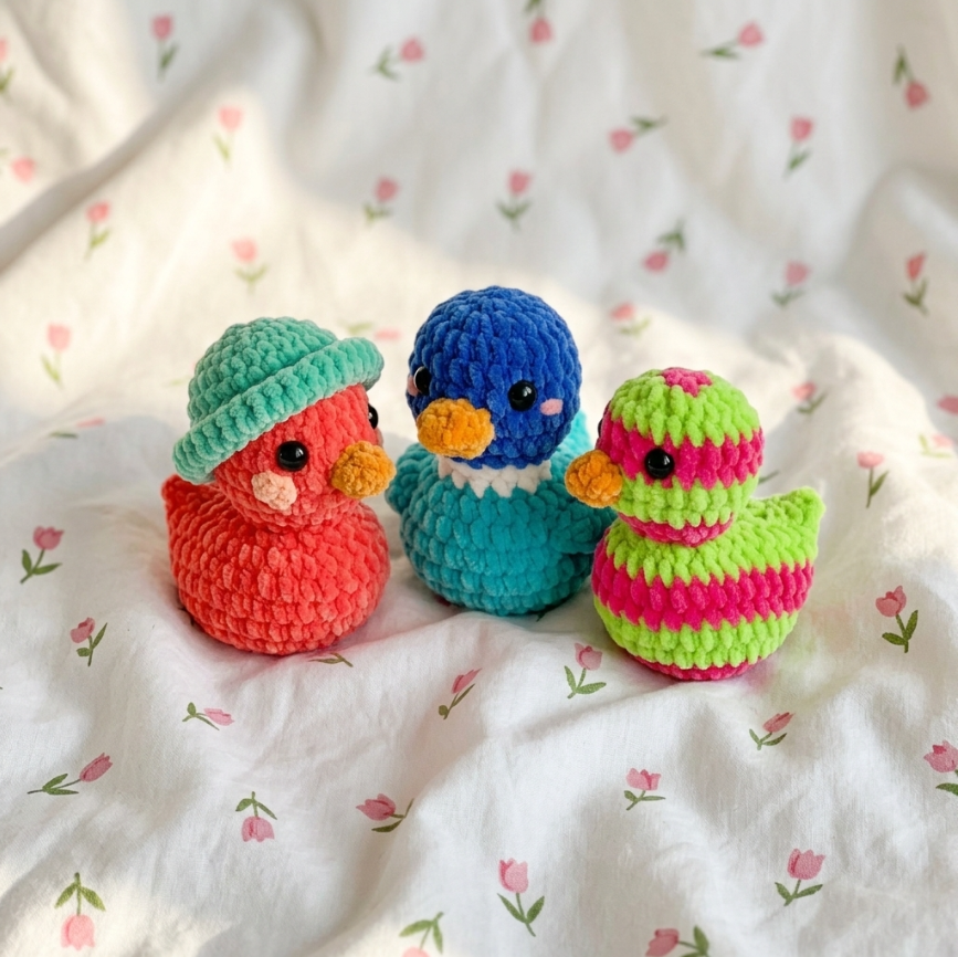 No-Sew Rubber Duck Crochet Pattern 🐥 3-in-1 Cute Amigurumi PDF (Beginner-Friendly)